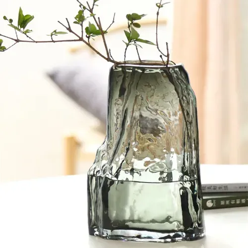 Creative Alien Rockery Glass Vase Simple Living Room Decorative Vase Ornaments Aquatic Flower Arrangement Dry Flower Vases