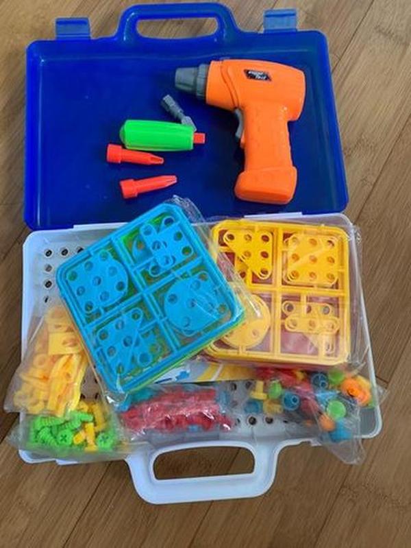 Creative Educational Building Blocks Sets with Toy Drill & Screwdriver Tool Set photo review