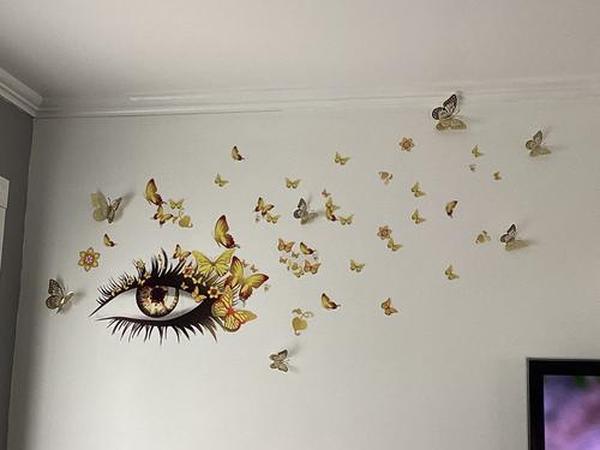 Creative Eyelashes Wall Sticker for Living Room Decoration photo review