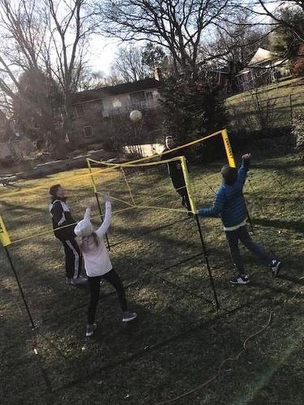 Cross Volleyball Net, PE Four Sides Standard Volleyball Net photo review