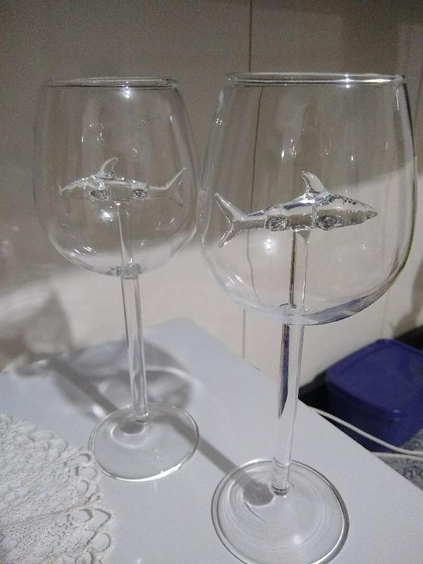 Crystal Shark Wine Glass photo review