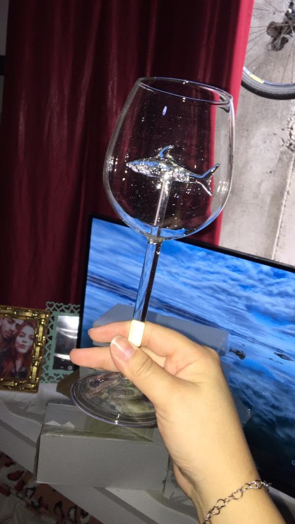 Crystal Shark Wine Glass photo review