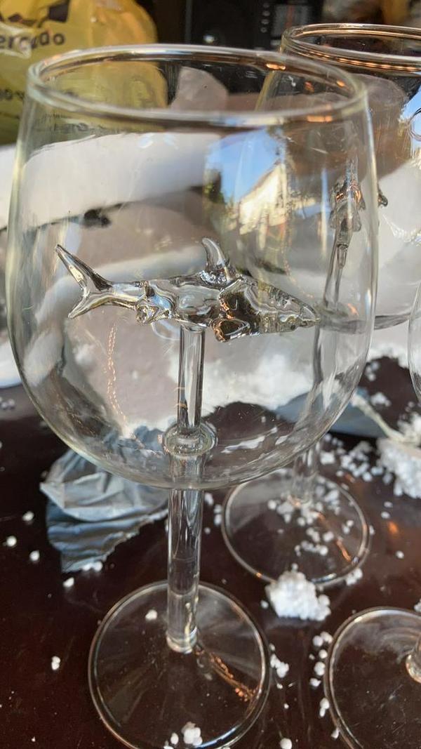 Crystal Shark Wine Glass photo review