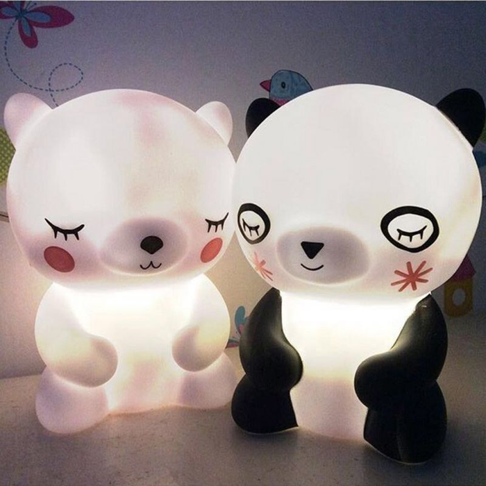 Cute Panda and Bear LED Night Light for Kids Room