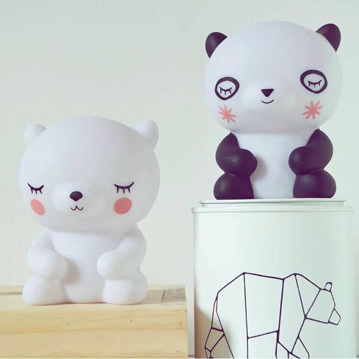 Cute Panda and Bear LED Night Light for Kids Room