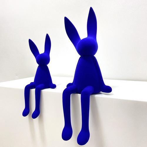 Cute Rabbit Resin Sculpture Figurines for Home Decoration