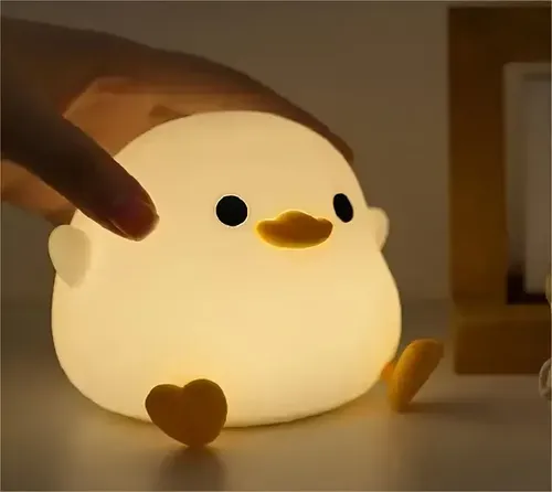 Cute Rechargeable Duck Night Light with Touch Sensor for Kids