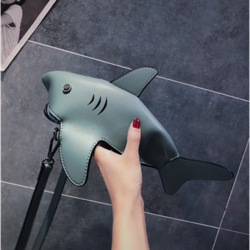 Cute Shark Crossbody Bag, Shark Shaped Handbag