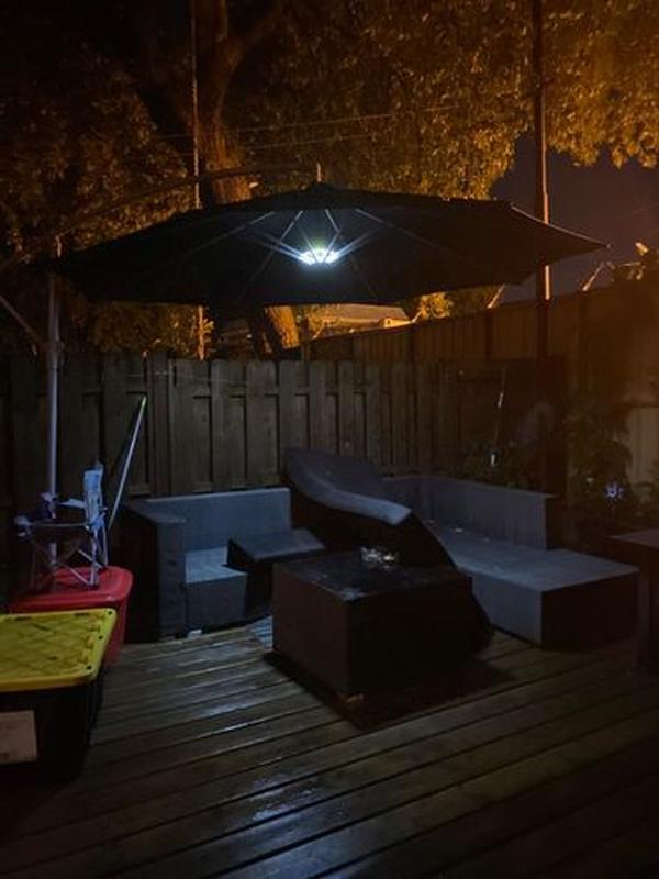 Deluxe LED Outdoor Patio Umbrella Lights photo review