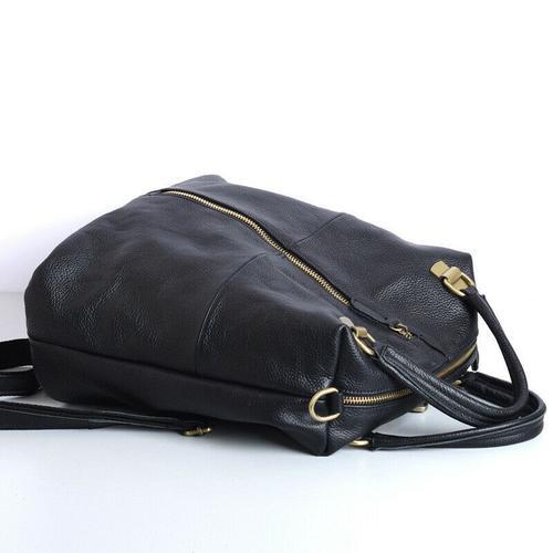 Designer Genuine Leather Women's Backpack Shoulder Bag Black Travel