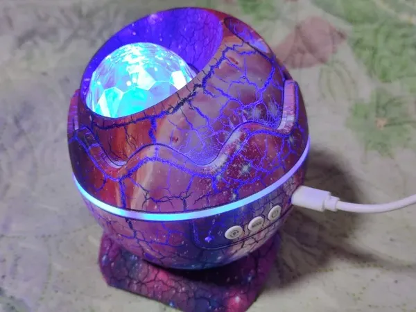 Dinosaur Egg Shell Galaxy Projector, Starry Night Night Light, Bluetooth Speakers, LED Nebula Lamp, Cute Kids Room Decor, Gift For Kids photo review