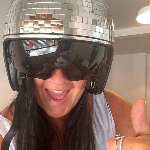 Disco Ball Helmet With Retractable Visor photo review