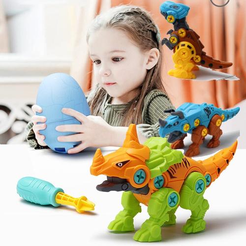 DIY Dinosaur Toy Set with Screws and Nuts for Kids - Educational and Fun