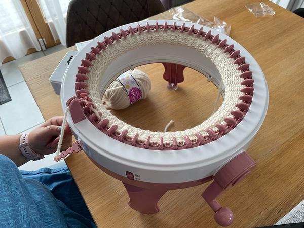 Diy Hand Knitting Machine, Cylindrical Weaving Machine photo review