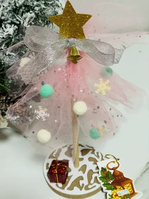 DIY Mesh Christmas Tree Kit for Kids, Merry Christmas Decorations, Home Decor photo review