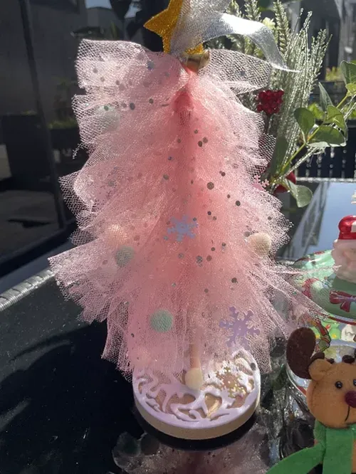 DIY Mesh Christmas Tree Kit for Kids, Merry Christmas Decorations, Home Decor photo review