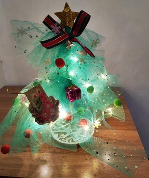 DIY Mesh Christmas Tree Kit for Kids, Merry Christmas Decorations, Home Decor photo review