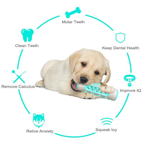 Dog Molar Toothbrush Toys for Chewing &amp; Cleaning Teeth - Safe Puppy Dental Care