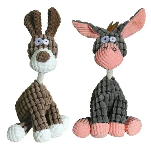 Dog Toy Donkey Shape Plush Chew Toys