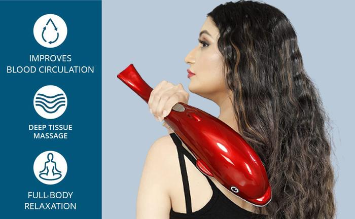 Handheld Electric Dolphin Massager for Back Neck and Lumbar
