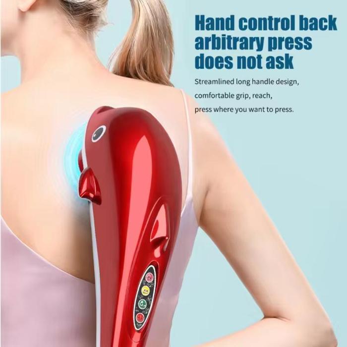 Handheld Electric Dolphin Massager for Back Neck and Lumbar