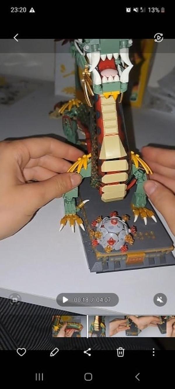 Dragon Model Building Blocks Creative Mini Decoration Bricks Animal Puzzle Toys With Base Kids photo review