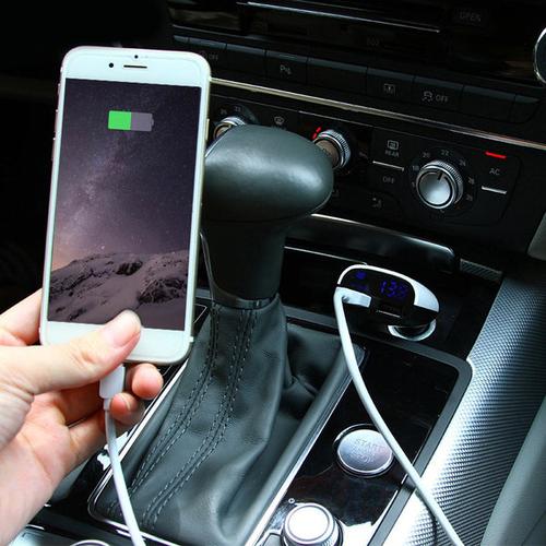 Dual USB Car Charger with LED Display - Safely Charge Your Devices on the Go