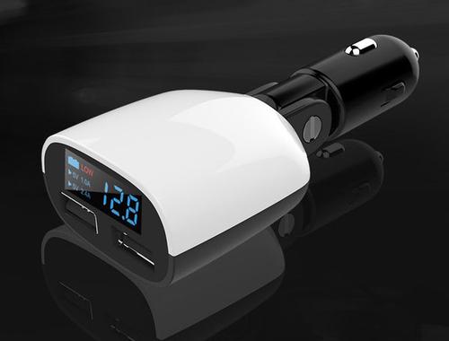 Dual USB Car Charger with LED Display - Safely Charge Your Devices on the Go