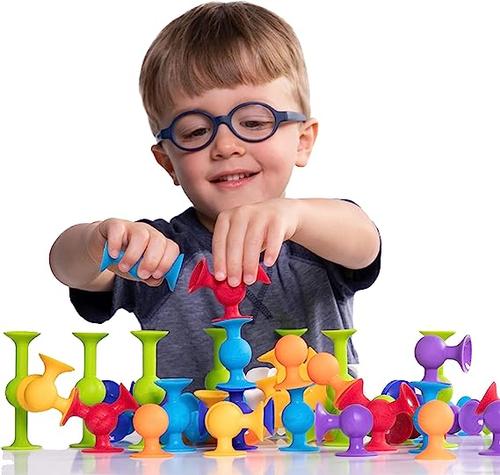 Educational Building Block Toy with Suction Cups for Kids