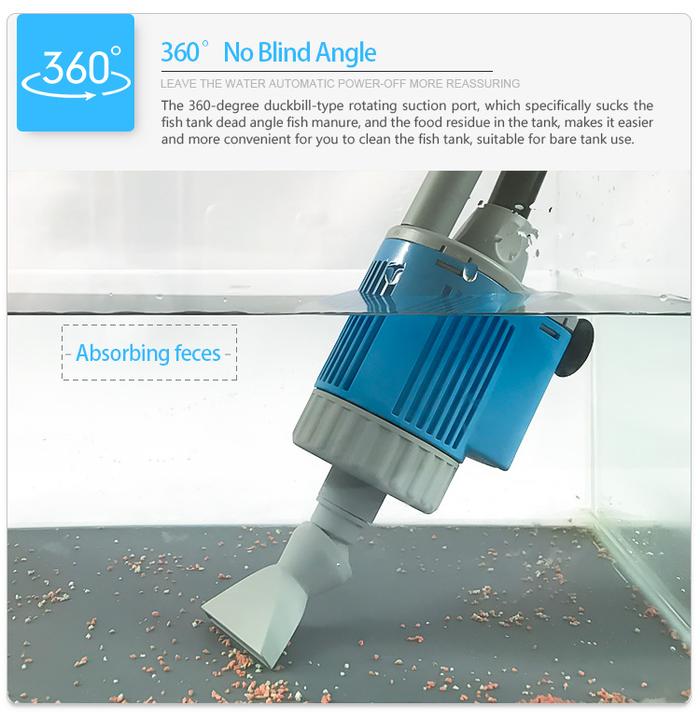 Electric Aquarium Water Change Pump with Gravel Cleaner