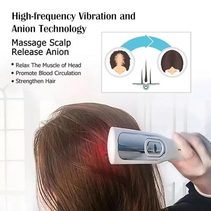 Electric Infrared Hair Massage Comb with Vibration and Ion Therapy