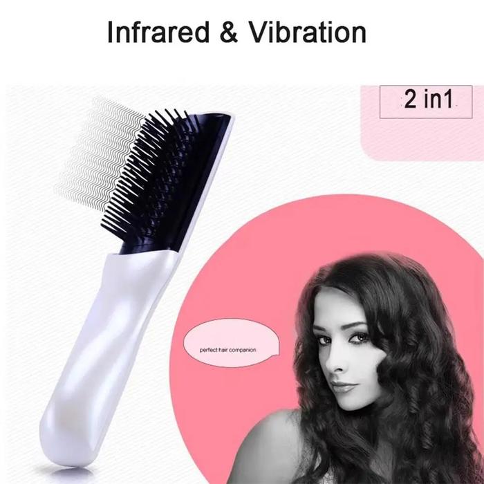 Electric Infrared Hair Massage Comb with Vibration and Ion Therapy