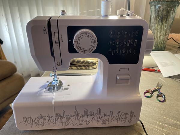 Electric Sewing Machine Overlock, Desktop Electric Small Mini Sewing Machine photo review