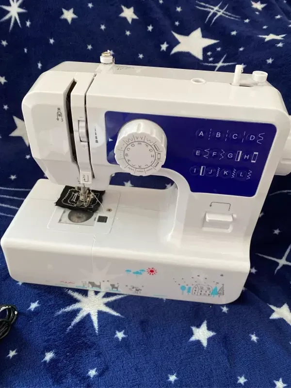 Electric Sewing Machine Overlock, Desktop Electric Small Mini Sewing Machine photo review