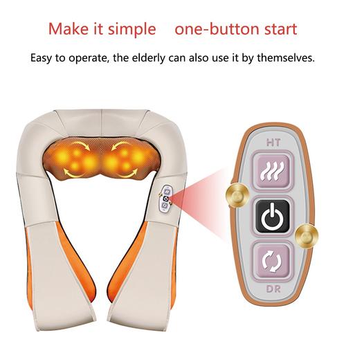 Electric Shiatsu Back Neck And Shoulder Massager With Heat