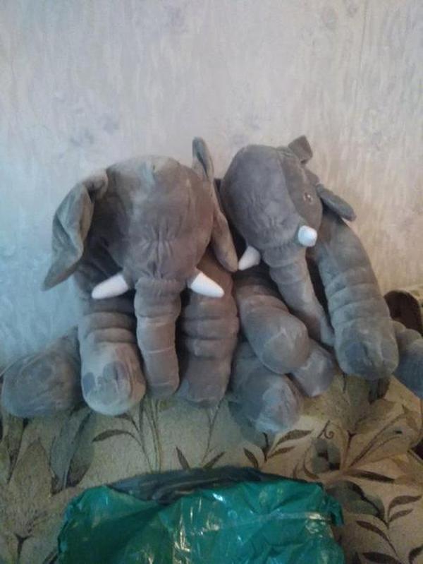 Elephant Stuffed Animal Plush Toy Baby Pillow, Elephant Pillow Baby Comfort Doll photo review