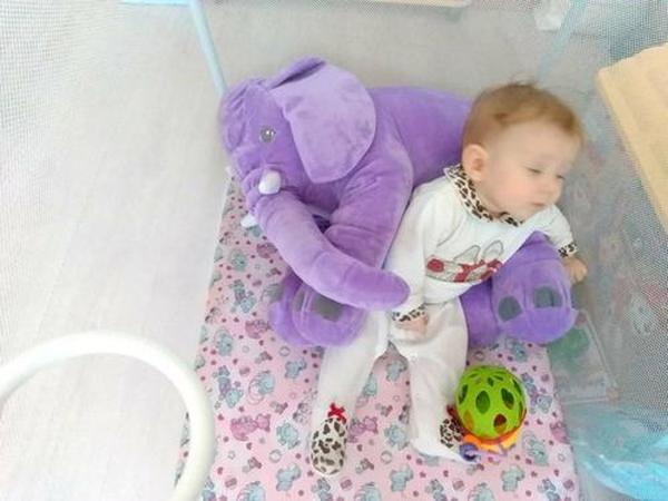 Elephant Stuffed Animal Plush Toy Baby Pillow, Elephant Pillow Baby Comfort Doll photo review