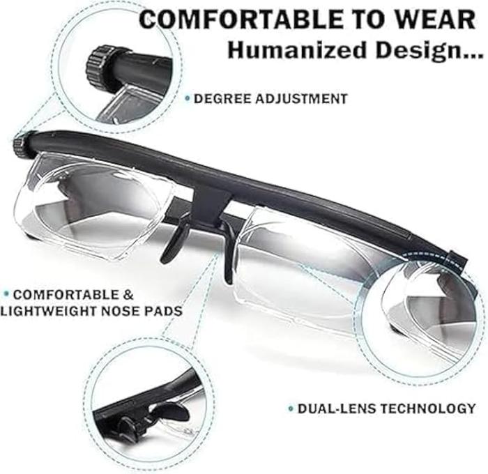 Adjustable Focus Glasses 100-700 Degree for Near and Far