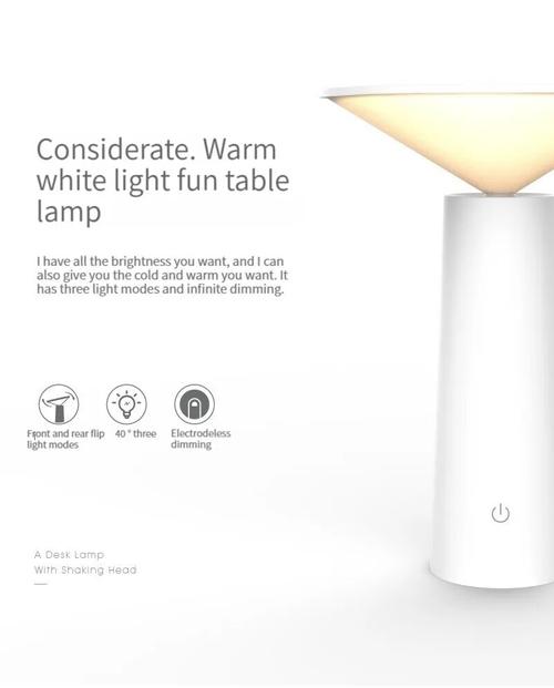 Fashionable Dimmable USB Rechargeable LED Table Lamp for Bedroom, Reading, and Night Light