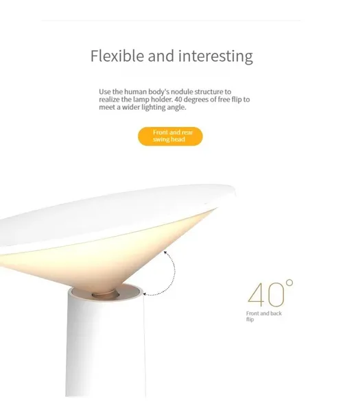 Fashionable Dimmable USB Rechargeable LED Table Lamp for Bedroom, Reading, and Night Light