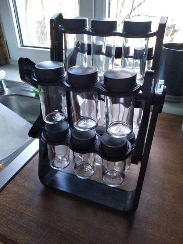 Ferris Wheel Rotating Glass Seasoning Rack 18-Piece Set photo review