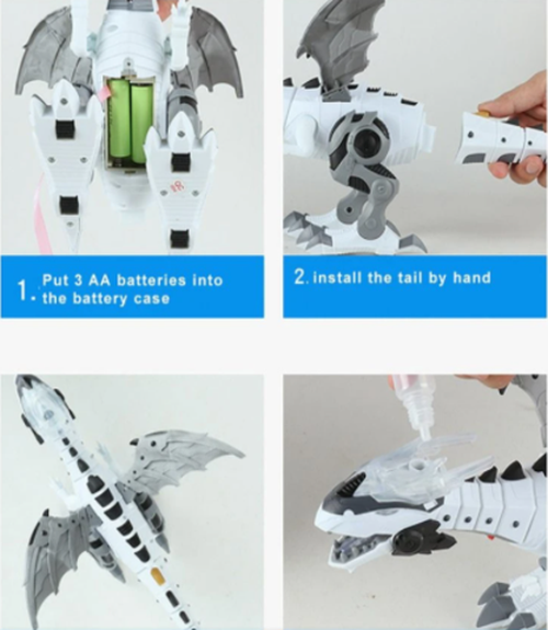 Fire Breathing Robotic Dragon Toy - Walks, Roars, and Sprays Water