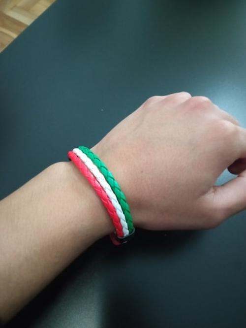 Flag Color Leather Bracelet PU Leather Bracelet photo review