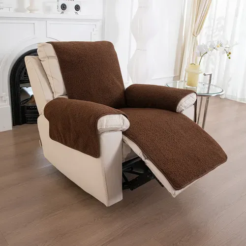 Fleece Recliner Furniture Slipcover with Pockets - Stylish and Functional