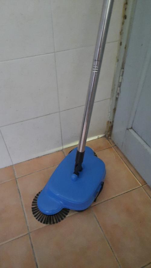 Floor Sweeper With 360° Rotating Brushes - Lazy hand Push Vacuum Cleaner photo review