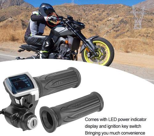 Folding Electric Car Throttle Handle with LED Display and Key Lock