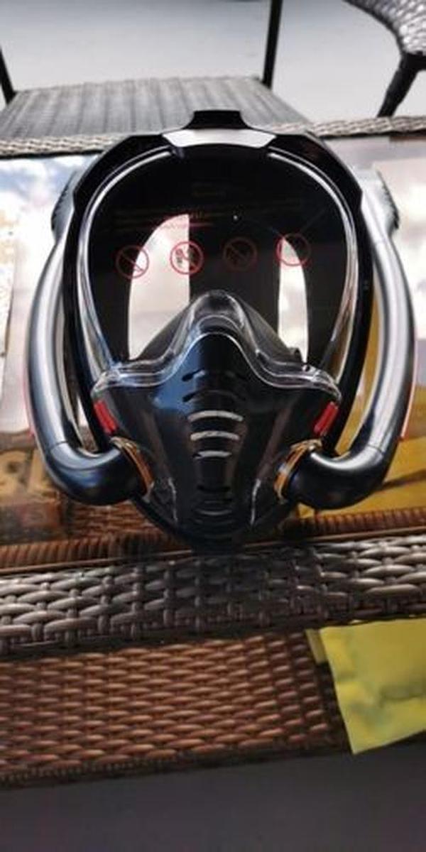 Full Face Snorkel Mask Best Scuba Mask, Double Tube Silicone Full Dry Diving Headgear photo review