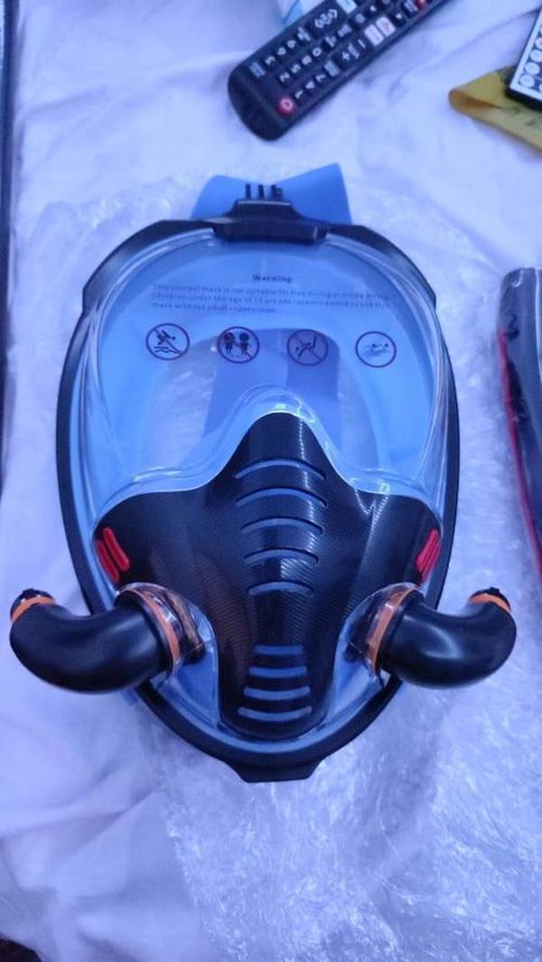 Full Face Snorkel Mask Best Scuba Mask, Double Tube Silicone Full Dry Diving Headgear photo review