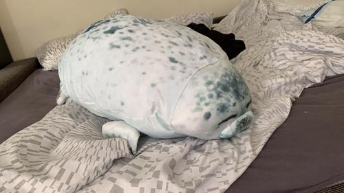 Giant 3D Blob Seal Pillow Soft Hugging Stuffed Cotton Plush Animal Toy photo review