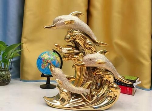 Gold Animal Ceramic Figurines for Wedding Decor and Home Decoration photo review